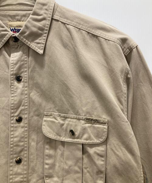 Wrangler（ラングラー）Wrangler (ラングラー) ロング丈シャツ ブラウン サイズ:XLの古着・服飾アイテム