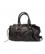 MIU MIUミュウミュウ）の古着「2WAYレザーバッグ」｜ブラウン