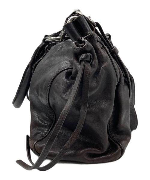 MIU MIU（ミュウミュウ）MIU MIU (ミュウミュウ) 2WAYレザーバッグ ブラウンの古着・服飾アイテム