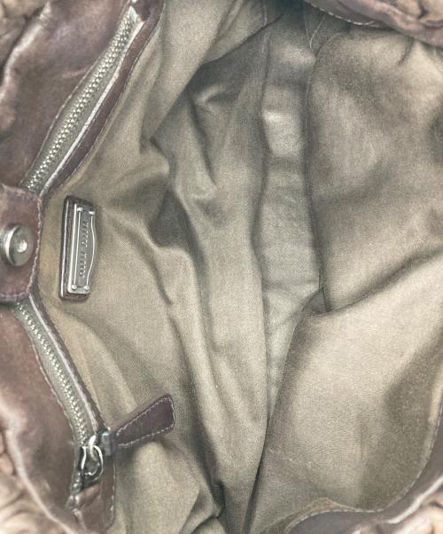 MIU MIU（ミュウミュウ）MIU MIU (ミュウミュウ) 2WAYレザーバッグ ブラウンの古着・服飾アイテム