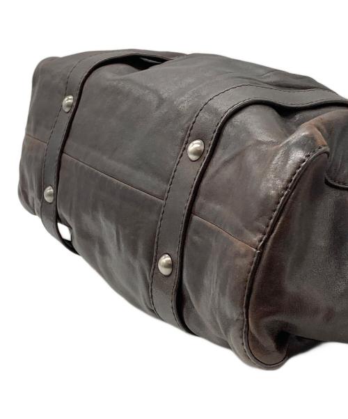 MIU MIU（ミュウミュウ）MIU MIU (ミュウミュウ) 2WAYレザーバッグ ブラウンの古着・服飾アイテム