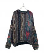 CARLO ALBERTOカルロ アルベルト）の古着「豪州製3Dニット」｜ネイビー