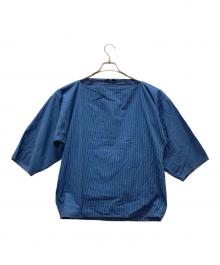 45R（フォーティファイブ・アール）の古着「ストライプブラウス」｜ブルー