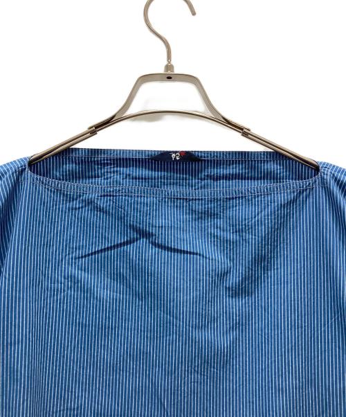 45R（フォーティファイブ・アール）45R (フォーティファイブ・アール) ストライプブラウス ブルー サイズ:2の古着・服飾アイテム