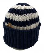 GUCCIグッチ）の古着「ニット帽」｜ネイビー×ホワイト