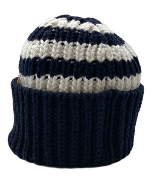GUCCI（グッチ）GUCCI (グッチ) ニット帽 ネイビー×ホワイト サイズ:Sの古着・服飾アイテム