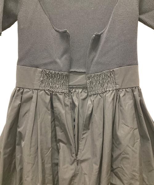 JILL STUART（ジルスチュアート）JILL STUART (ジルスチュアート) タフタドッキングニットドレス ブラックの古着・服飾アイテム