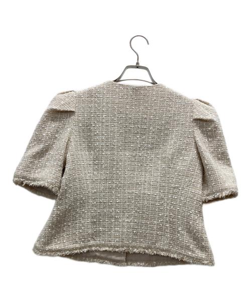 CELFORD（セルフォード）CELFORD (セルフォード) ファンシツイード半袖ジャケット＆ショートパンツセットアップ アイボリー サイズ:38の古着・服飾アイテム