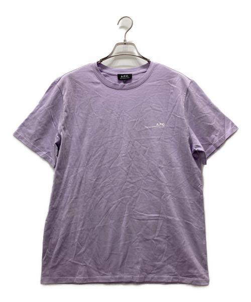 A.P.C.（アーペーセー）A.P.C. (アーペーセー) ロゴプリントTシャツ パープル サイズ:Lの古着・服飾アイテム