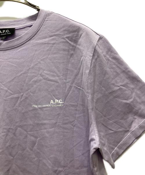 A.P.C.（アーペーセー）A.P.C. (アーペーセー) ロゴプリントTシャツ パープル サイズ:Lの古着・服飾アイテム