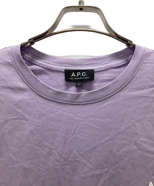 A.P.C.（アーペーセー）A.P.C. (アーペーセー) ロゴプリントTシャツ パープル サイズ:Lの古着・服飾アイテム