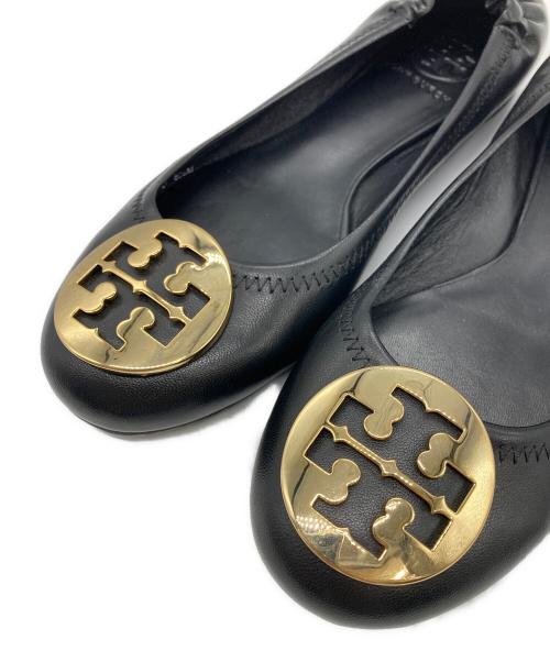 TORY BURCH（トリーバーチ）TORY BURCH (トリーバーチ) バレエパンプス ブラック サイズ:6 2/1の古着・服飾アイテム