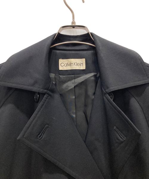 Calvin Klein（カルバンクライン）Calvin Klein (カルバンクライン) トレンチコート ブラック サイズ:1の古着・服飾アイテム