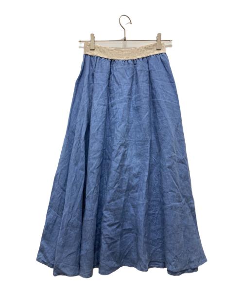 O'NEIL OF DUBLIN（オニールオブダブリン）O'NEIL OF DUBLIN (オニールオブダブリン) リネンスカート ブルー サイズ:F 36の古着・服飾アイテム
