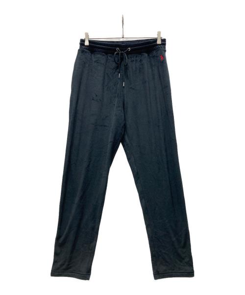 POLO RALPH LAUREN（ポロ・ラルフローレン）POLO RALPH LAUREN (ポロ・ラルフローレン) ブラッシュドベロアスリムパンツ ブラック サイズ:Lの古着・服飾アイテム