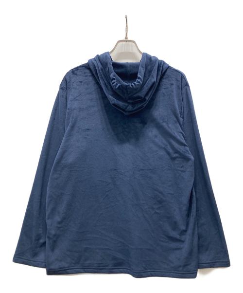 POLO RALPH LAUREN（ポロ・ラルフローレン）POLO RALPH LAUREN (ポロ・ラルフローレン) ブラッシュドベロアロングスリーブフーディ ネイビー サイズ:LLの古着・服飾アイテム