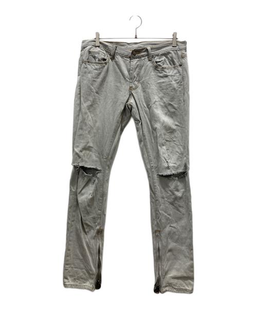 mnml（ミニマル）mnml (ミニマル) ダメージデニムパンツ グレー サイズ:W34の古着・服飾アイテム