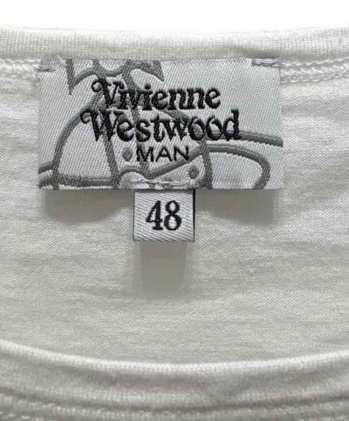 Vivienne Westwood man（ヴィヴィアン ウェストウッド マン）Vivienne Westwood man (ヴィヴィアン ウェストウッド マン) ビッグオーブTシャツ ホワイト サイズ:48の古着・服飾アイテム