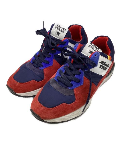 atlantic stars（アトランティックスターズ）atlantic stars (アトランティックスターズ) CETUS ローカットスニーカー レッド×ネイビー サイズ:42の古着・服飾アイテム