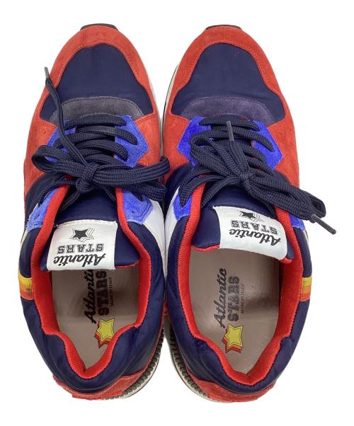 atlantic stars（アトランティックスターズ）atlantic stars (アトランティックスターズ) CETUS ローカットスニーカー レッド×ネイビー サイズ:42の古着・服飾アイテム