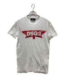DSQUARED2（ディースクエアード）の古着「DSQ2 プリントTシャツ」｜ホワイト