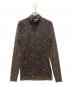 GANNI（ガニー）の古着「Printed Mesh Rollneck」｜ブラウン