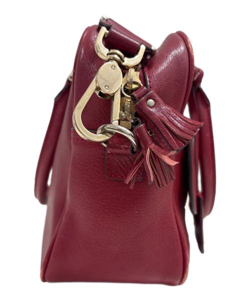 ANYA HINDMARCH（アニヤ・ハインドマーチ）ANYA HINDMARCH (アニヤハインドマーチ) 2WAYショルダーバッグ レッドの古着・服飾アイテム