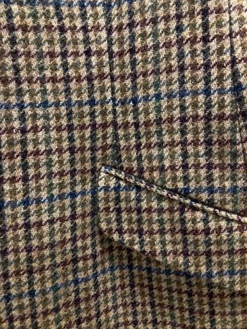 LAUREN RALPH LAUREN（ローレンラルフローレン）LAUREN RALPH LAUREN (ローレンラルフローレン) 千鳥柄ツイードジャケット ブラウン サイズ:8の古着・服飾アイテム