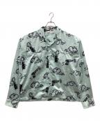 HIGH-GATEハイゲート）の古着「総柄シャツ」｜スカイブルー