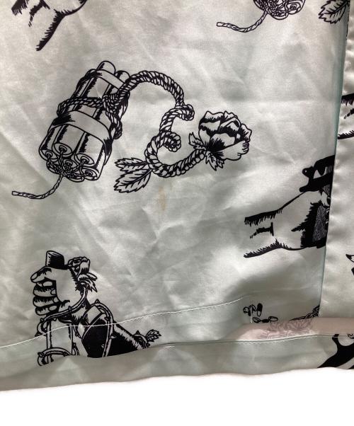 HIGH-GATE（ハイゲート）HIGH-GATE (ハイゲート) 総柄シャツ スカイブルー サイズ:2の古着・服飾アイテム