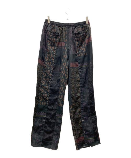 kooi（コーイ）kooi (コーイ) 総柄パンツ ブラック サイズ:2の古着・服飾アイテム
