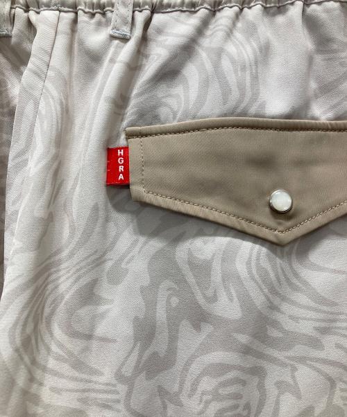 HIGH-GATE（ハイゲート）HIGH-GATE (ハイゲート) 総柄ウエスタンパンツ ホワイト サイズ:1の古着・服飾アイテム