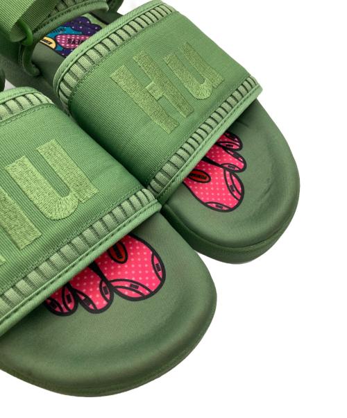 adidas（アディダス）adidas (アディダス) Pharrell Williams (ファレルウィリアムス) Adilette 2 グリーン サイズ:28.5の古着・服飾アイテム