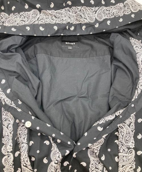 BEAMS（ビームス）BEAMS (ビームス) ペイズリー柄フーデッドジャケット ブラック サイズ:Lの古着・服飾アイテム