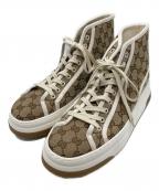 GUCCIグッチ）の古着「ハイカットスニーカー」｜ブラウン