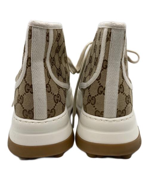 GUCCI（グッチ）GUCCI (グッチ) ハイカットスニーカー ブラウン サイズ:8の古着・服飾アイテム