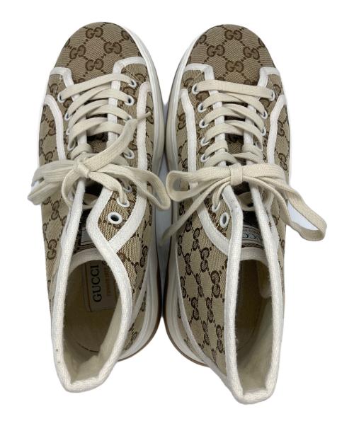 GUCCI（グッチ）GUCCI (グッチ) ハイカットスニーカー ブラウン サイズ:8の古着・服飾アイテム