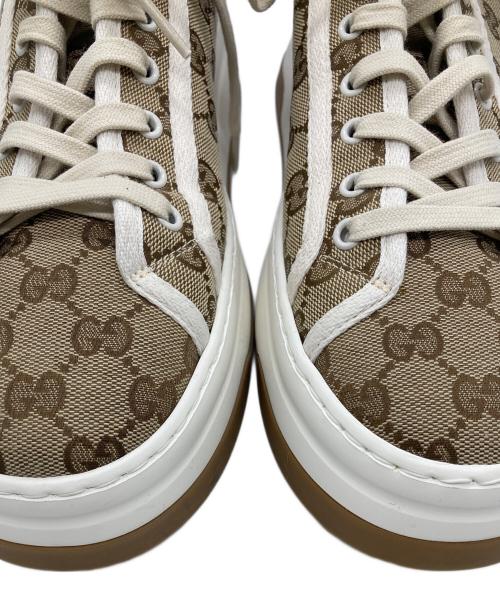 GUCCI（グッチ）GUCCI (グッチ) ハイカットスニーカー ブラウン サイズ:8の古着・服飾アイテム
