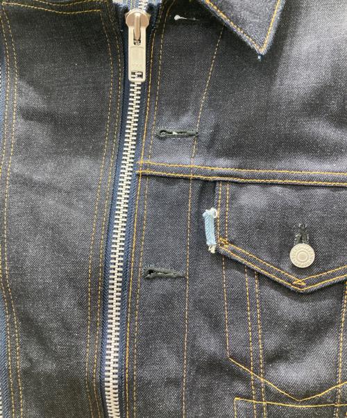 BONUM（ボナム）Bonum (ボナム) 再構築ジップデザイン デニムジャケット ブルー サイズ:Mの古着・服飾アイテム