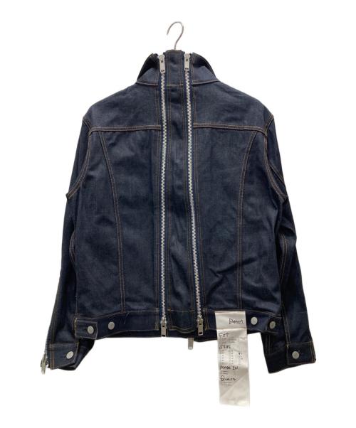 BONUM（ボナム）Bonum (ボナム) 再構築ジップデザイン デニムジャケット ブルー サイズ:Mの古着・服飾アイテム