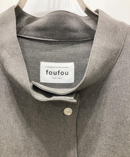 foufou（フーフー ザドレス）foufou (フーフー) high neck blouse グレー サイズ:表記無しの古着・服飾アイテム