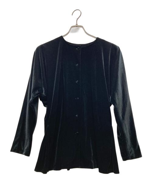 foufou（フーフー ザドレス）foufou (フーフー) velour button blouse ブラック サイズ:表記なしの古着・服飾アイテム
