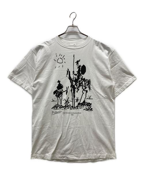 Pablo Picasso（パブロ ピカソ）Pablo Picasso (パブロ ピカソ) 90's Don Quixote アートプリントTシャツ ホワイト サイズ:Lの古着・服飾アイテム
