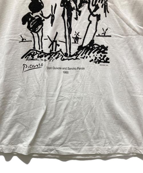 Pablo Picasso（パブロ ピカソ）Pablo Picasso (パブロ ピカソ) 90's Don Quixote アートプリントTシャツ ホワイト サイズ:Lの古着・服飾アイテム