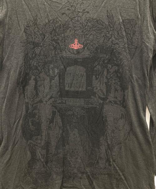 Vivienne Westwood RED LABEL（ヴィヴィアンウエストウッドレッドレーベル）Vivienne Westwood RED LABEL (ヴィヴィアンウエストウッドレッドレーベル) オーブ柄ロングスリーブカットソー グレー サイズ:1の古着・服飾アイテム