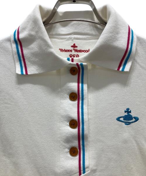 Vivienne Westwood RED LABEL（ヴィヴィアンウエストウッドレッドレーベル）Vivienne Westwood RED LABEL (ヴィヴィアンウエストウッドレッドレーベル) オーブ刺繍ポロシャツ ホワイト サイズ:1の古着・服飾アイテム