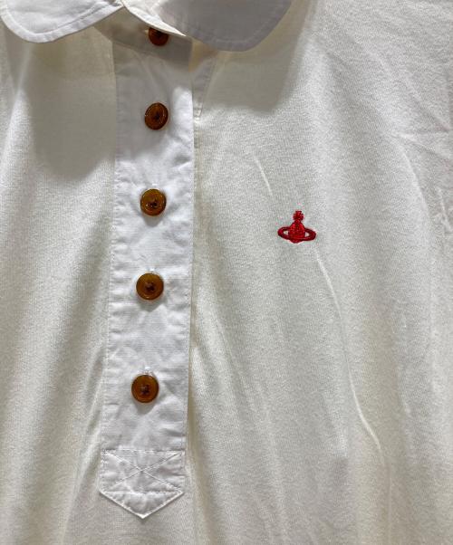Vivienne Westwood RED LABEL（ヴィヴィアンウエストウッドレッドレーベル）Vivienne Westwood RED LABEL (ヴィヴィアンウエストウッドレッドレーベル) オーブ刺繍半袖ワンピース アイボリー サイズ:2の古着・服飾アイテム