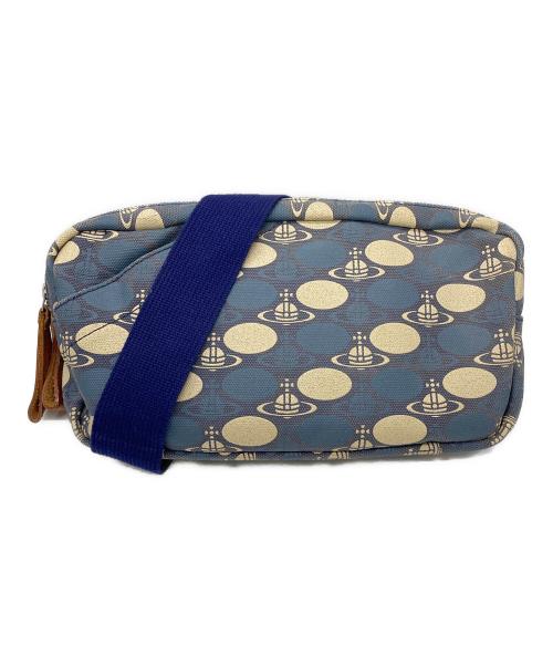 Vivienne Westwood man（ヴィヴィアン ウェストウッド マン）Vivienne Westwood man (ヴィヴィアン ウェストウッド マン) オーブ柄ウエストバッグ ネイビーの古着・服飾アイテム
