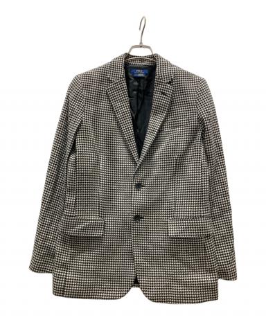 美品 イタリア製 ポロラルフローレン リネン100% XL 千鳥格子 ジャケット 極美品/リネン100%ポロラルフローレン スイングトップ ブルゾン 千鳥柄
