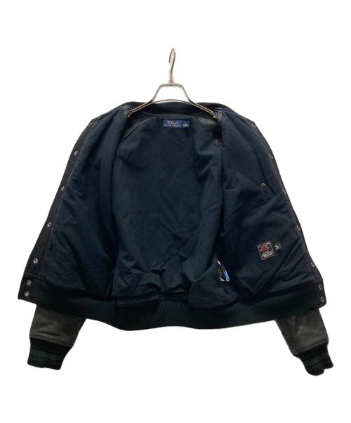 POLO RALPH LAUREN（ポロ・ラルフローレン）POLO RALPH LAUREN (ポロ・ラルフローレン) レザー袖ワッペンスタジャン ブラック サイズ:Sの古着・服飾アイテム